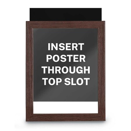 United Visual Products Drop-In Shadowbox, 12"x18", Walnut/Cinnaba UVSB1218-WALNUT-CINNABA